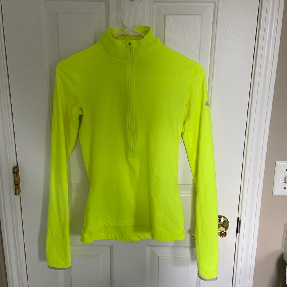 Nike Neon Yellow Thermal Quarter Zip